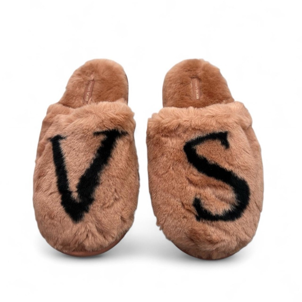Victoria's Secret Plush Tan Slippers